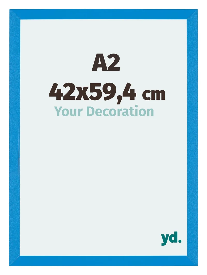 Bilderrahmen A2 - 42x59,4 cm - DIN A2 Hellblau - MDF - Mura