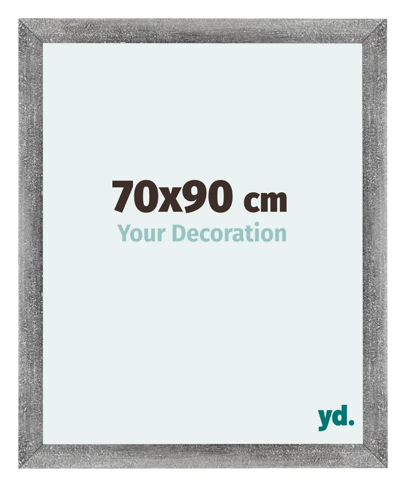 Bilderrahmen 70x90 cm - Grau Gewischt - MDF - Mura