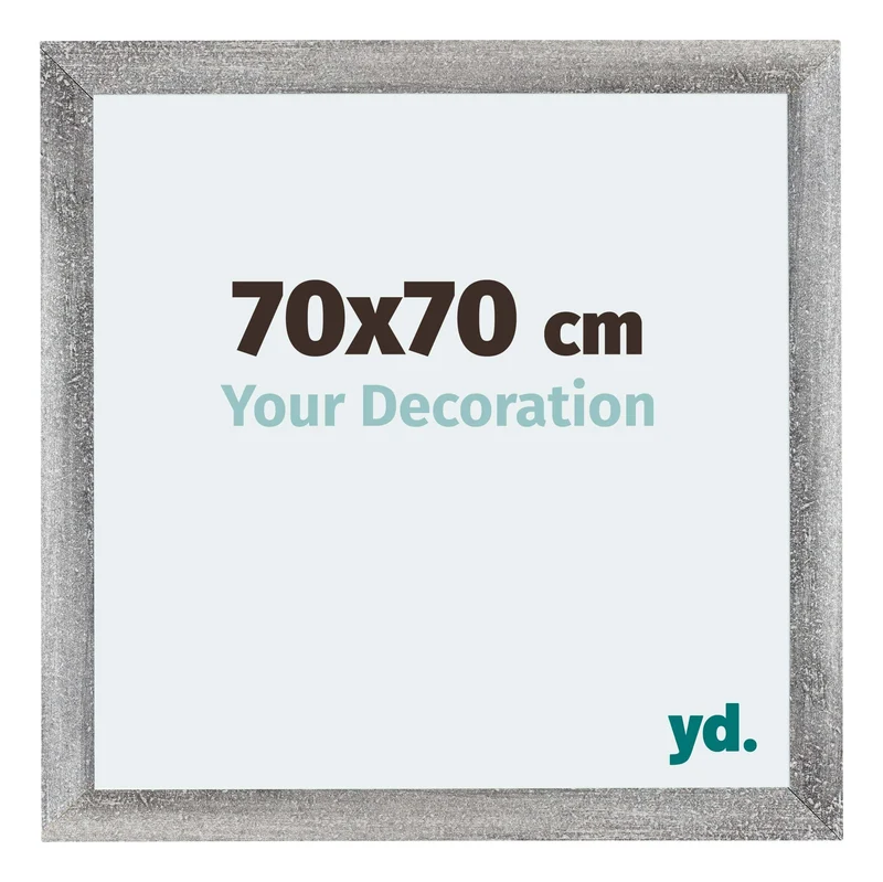 Bilderrahmen 70x70 cm - Grau Gewischt - MDF - Mura