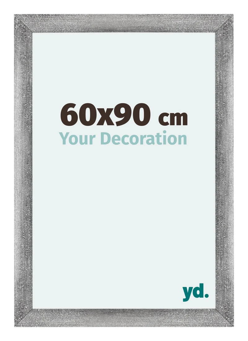 Bilderrahmen 60x90 cm - Grau Gewischt - MDF - Mura