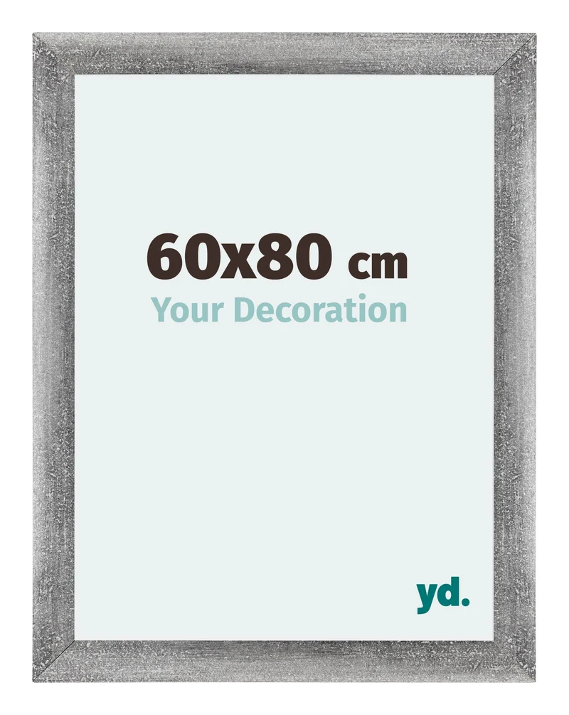 Bilderrahmen 60x80 cm - Grau Gewischt - MDF - Mura