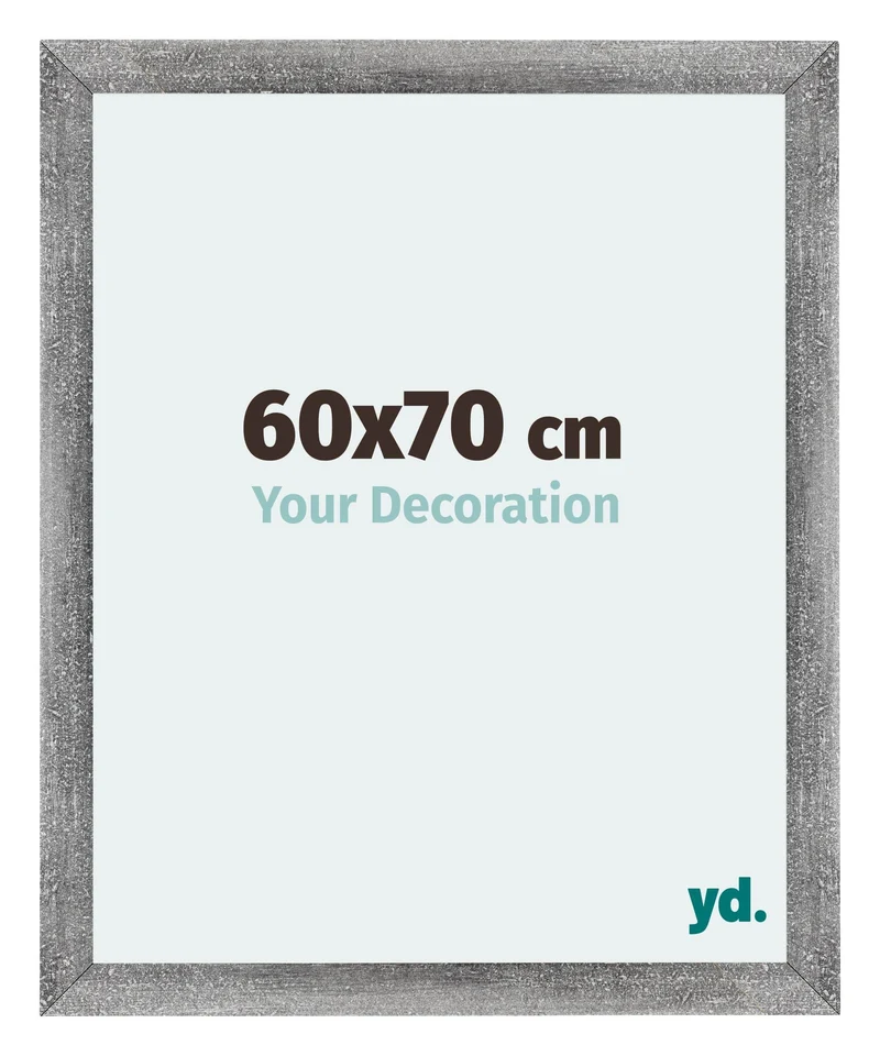 Bilderrahmen 60x70 cm - Grau Gewischt - MDF - Mura