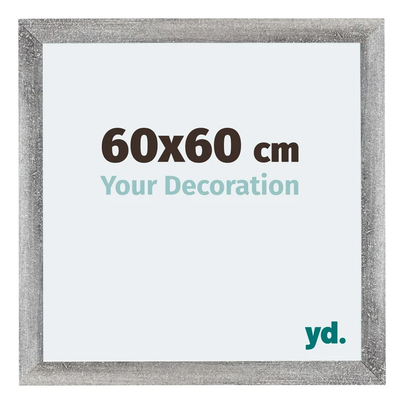 Bilderrahmen 60x60 cm - Grau Gewischt - MDF - Mura