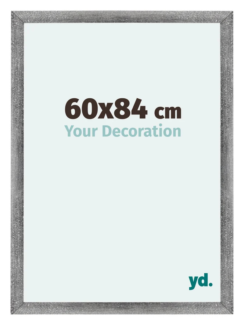 Bilderrahmen 60x84 cm - Grau Gewischt - MDF - Mura