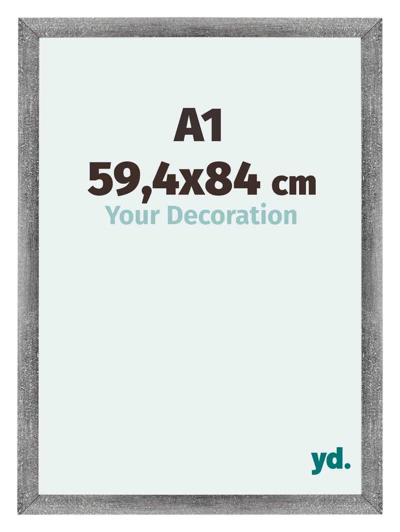 Bilderrahmen A1 - 59,4x84 cm - Grau Gewischt - MDF - Mura