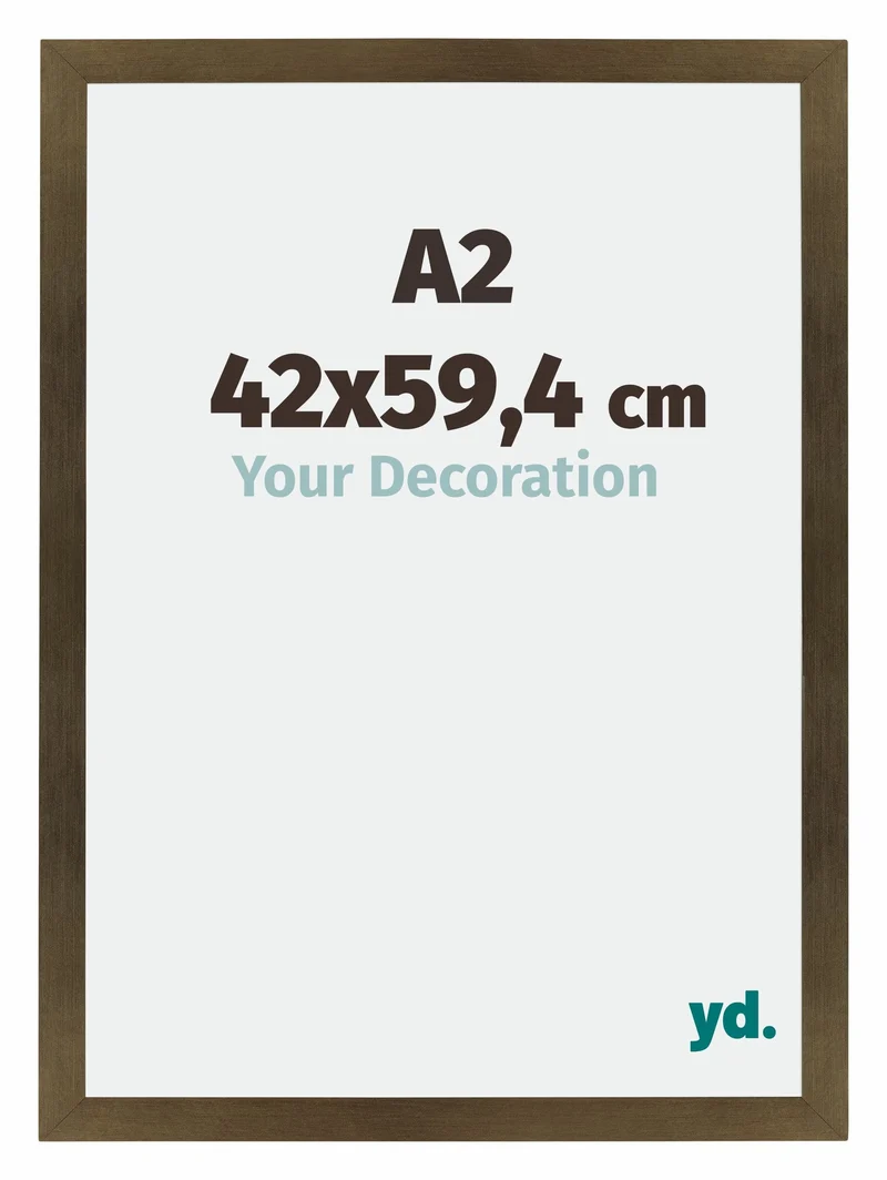 Bilderrahmen A2 - 42x59,4 cm - DIN A2 Bronze Dekor - MDF - Mura
