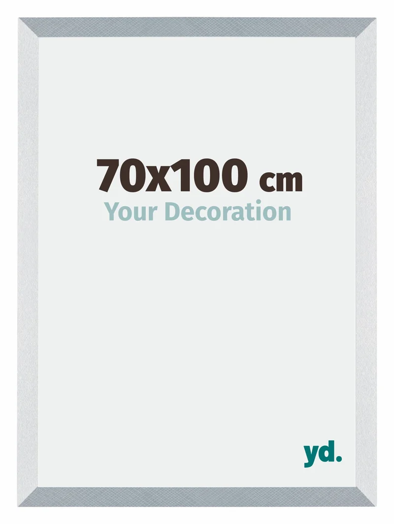 Bilderrahmen 70x100 cm - Aluminium - Gebürstet - MDF - Mura