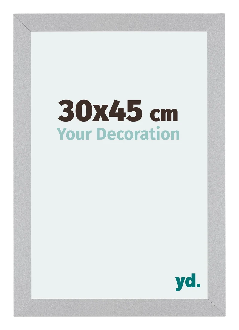 Bilderrahmen 30x45 cm - Silber Matt - MDF - Mura