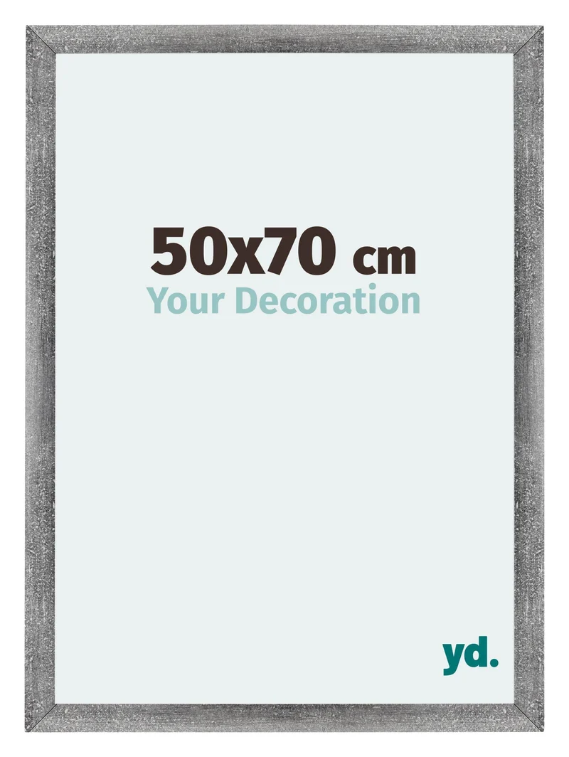 Bilderrahmen 50x70 cm - Grau Gewischt - MDF - Mura
