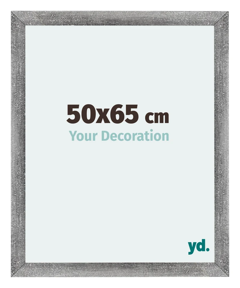 Bilderrahmen 50x65 cm - Grau Gewischt - MDF - Mura