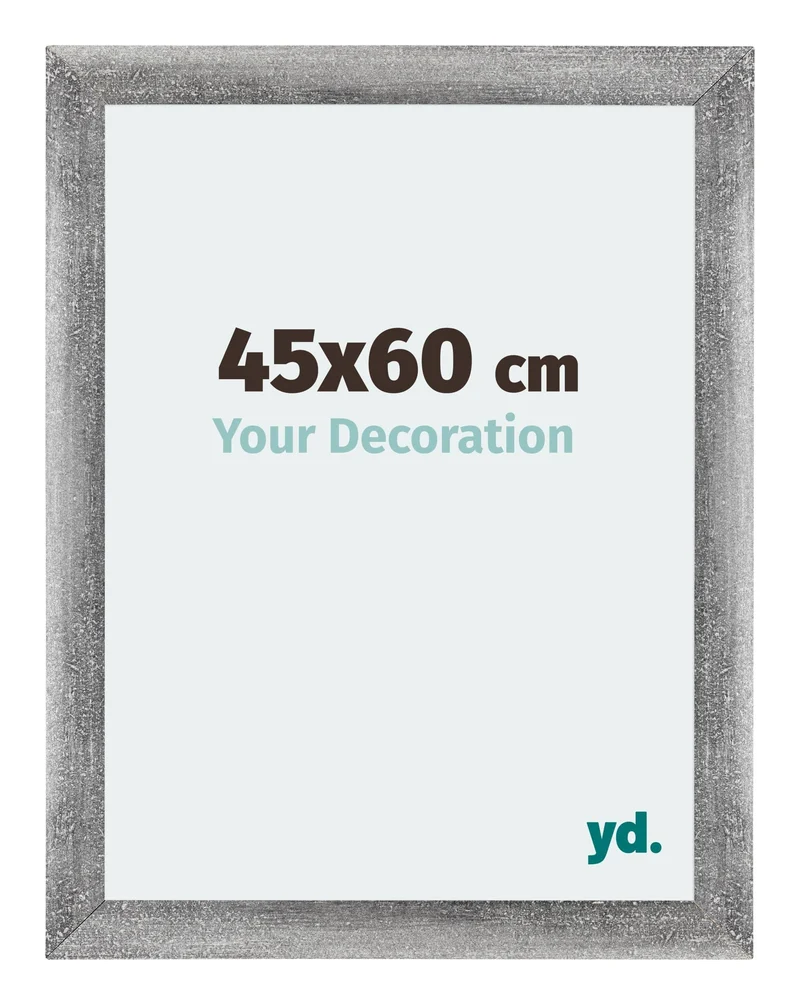 Bilderrahmen 45x60 cm - Grau Gewischt - MDF - Mura