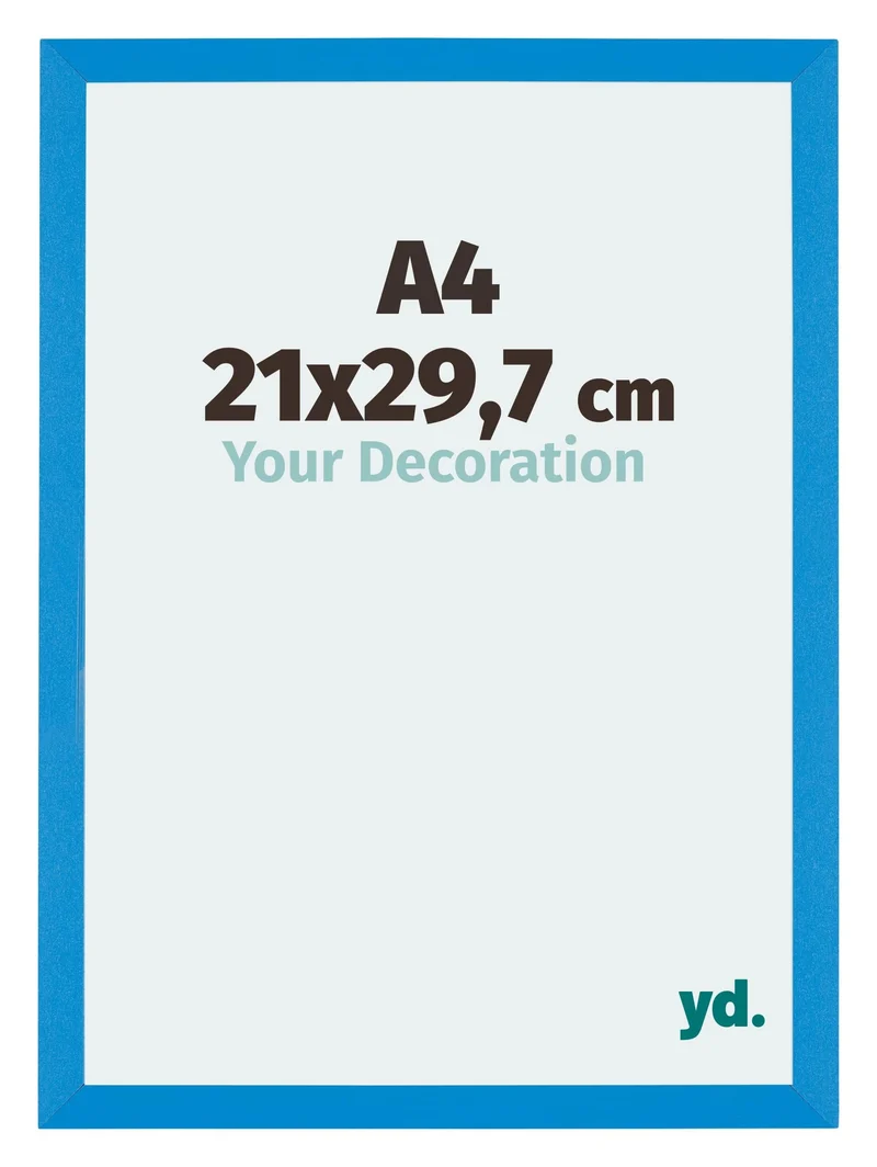 Bilderrahmen A4 - 21x29,7 cm - DIN A4 Hellblau - MDF - Mura