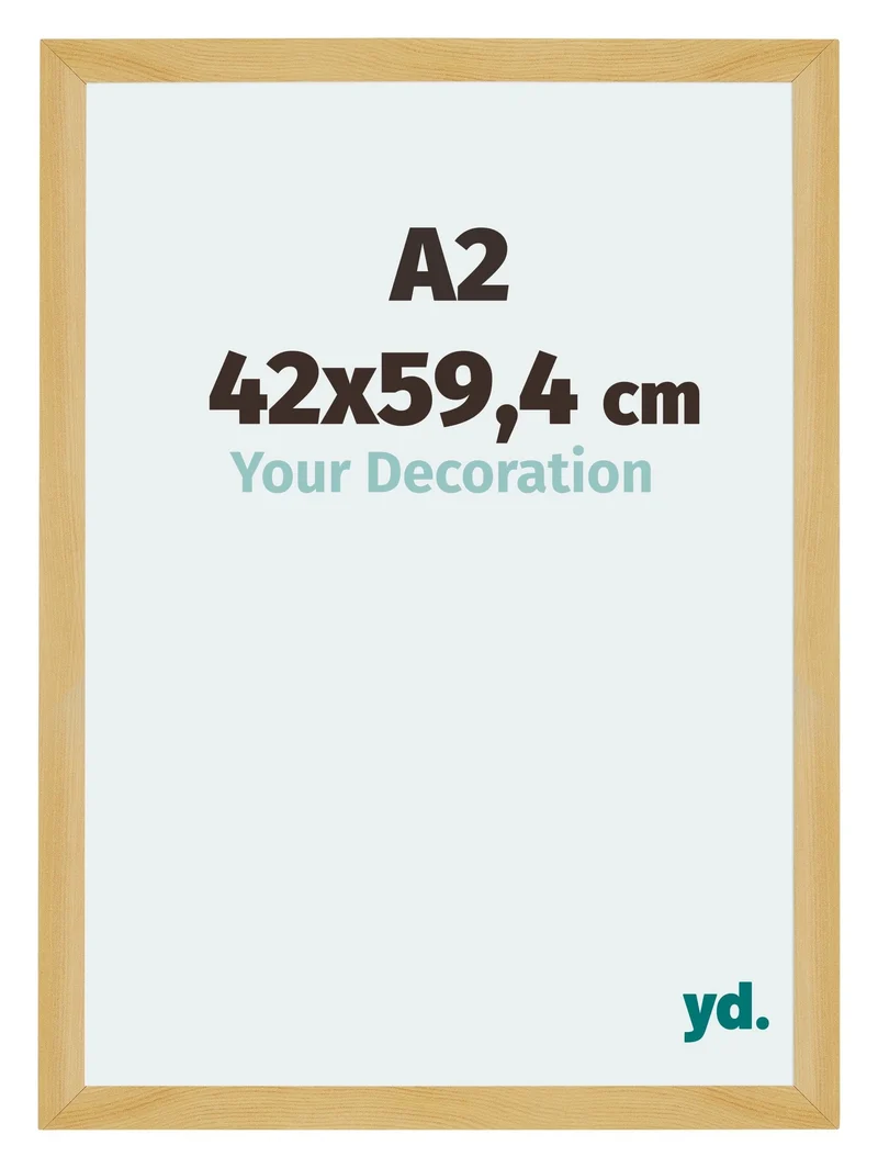 Bilderrahmen A2 - 42x59,4 cm - DIN A2 Kiefer Dekor - MDF - Mura
