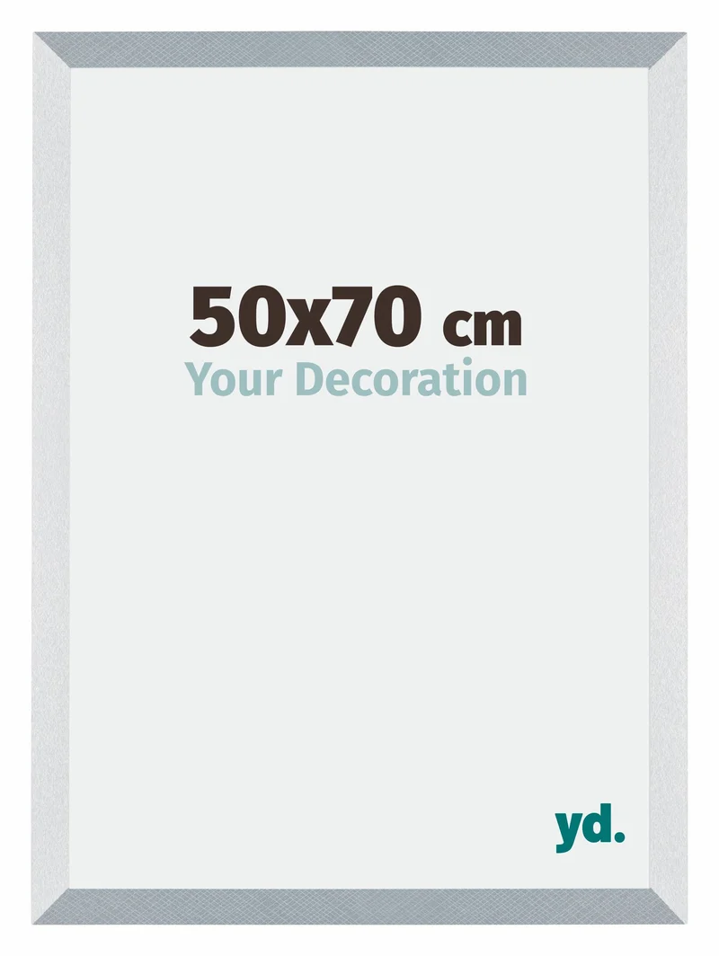 Bilderrahmen 50x70 cm - Aluminium - Gebürstet - MDF - Mura