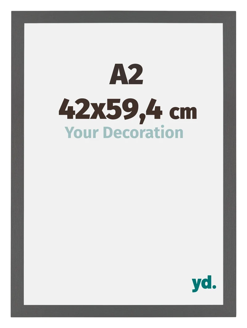 Bilderrahmen A2 - 42x59,4 cm - DIN A2 Antrazit - MDF - Mura