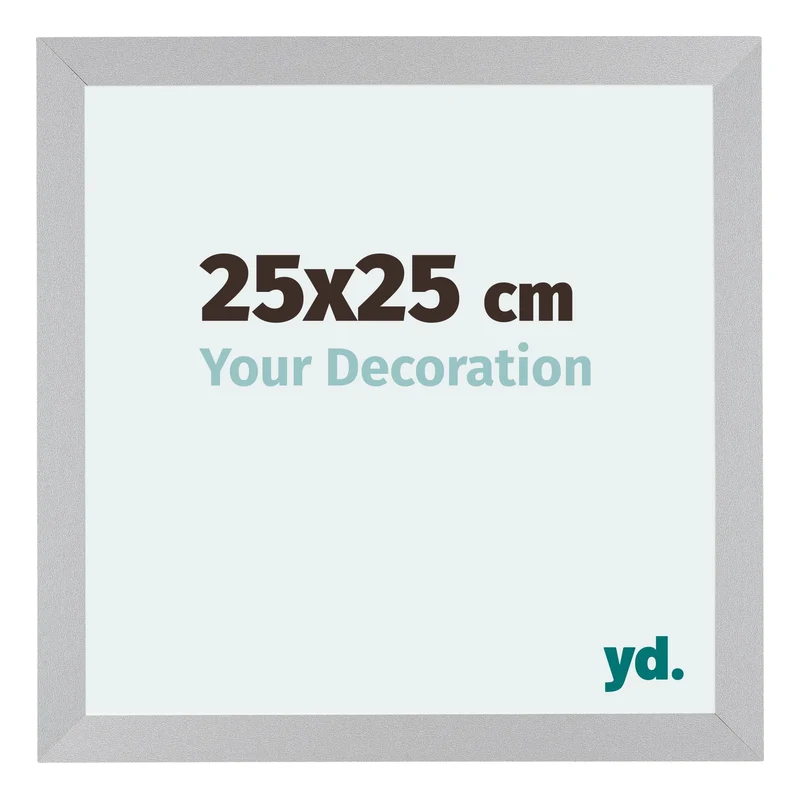 Bilderrahmen 25x25 cm - Silber Matt - MDF - Mura