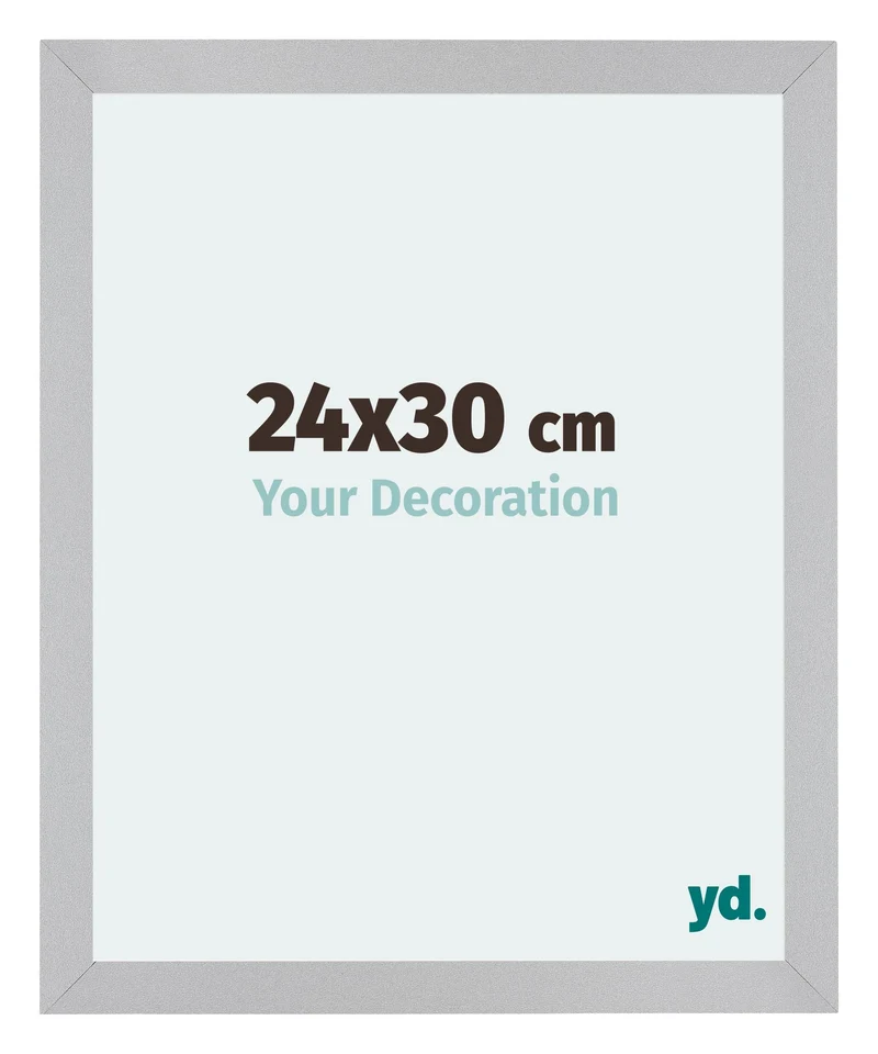 Bilderrahmen 24x30 cm - Silber Matt - MDF - Mura