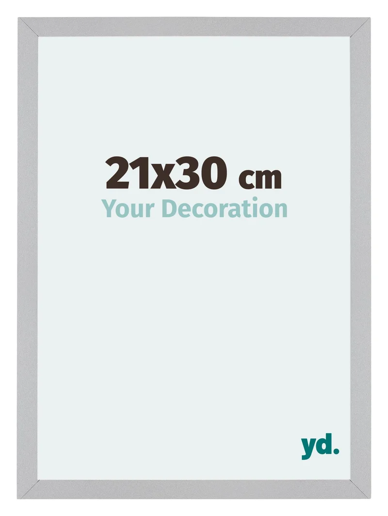 Bilderrahmen 21x30 cm - Silber Matt - MDF - Mura