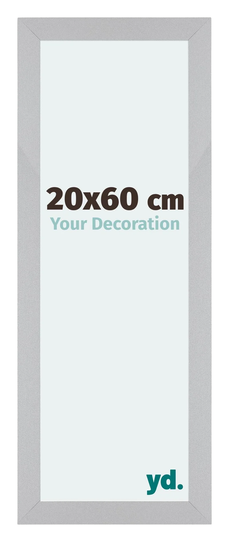 Bilderrahmen 20x60 cm - Silber Matt - MDF - Mura