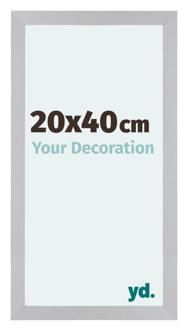 Bilderrahmen 20x40 cm - Silber Matt - MDF - Mura