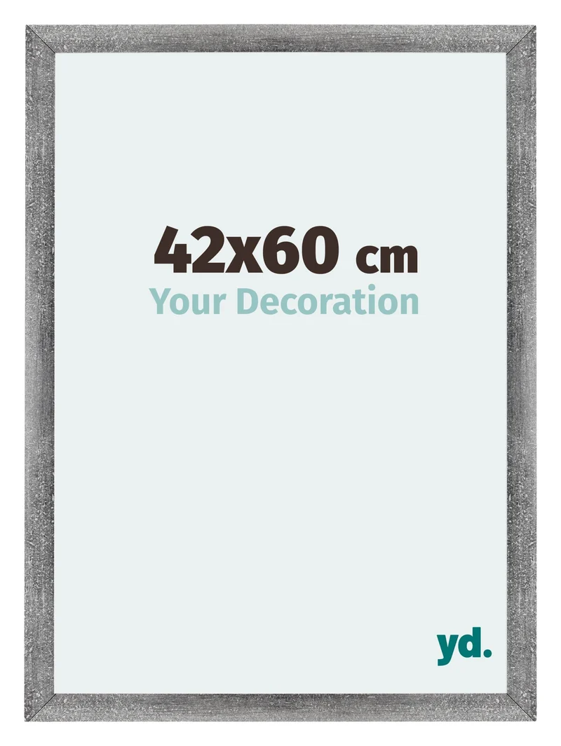 Bilderrahmen 42x60 cm - Grau Gewischt - MDF - Mura