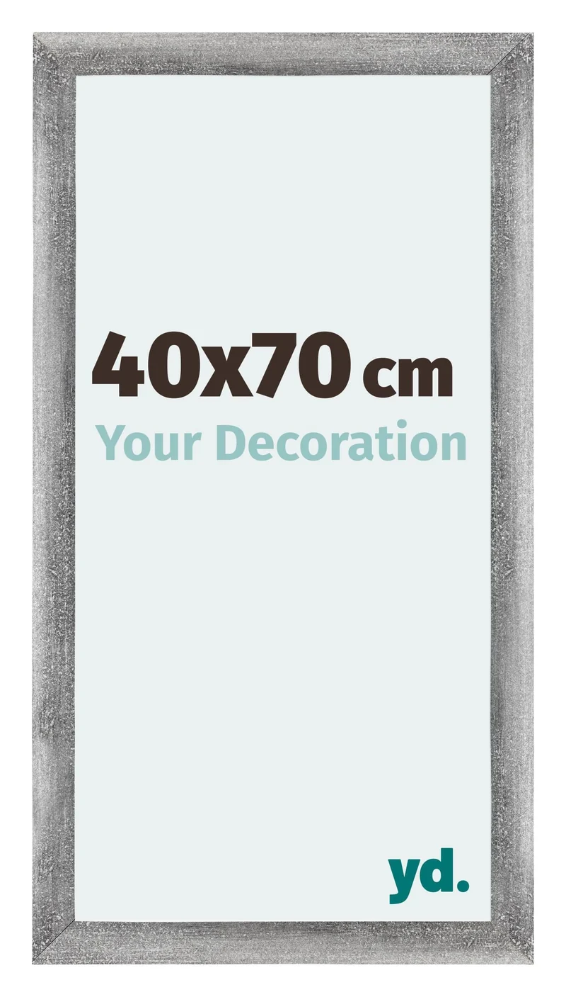 Bilderrahmen 40x70 cm - Grau Gewischt - MDF - Mura