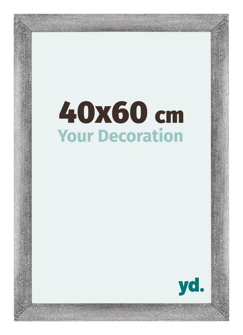 Bilderrahmen 40x60 cm - Grau Gewischt - MDF - Mura