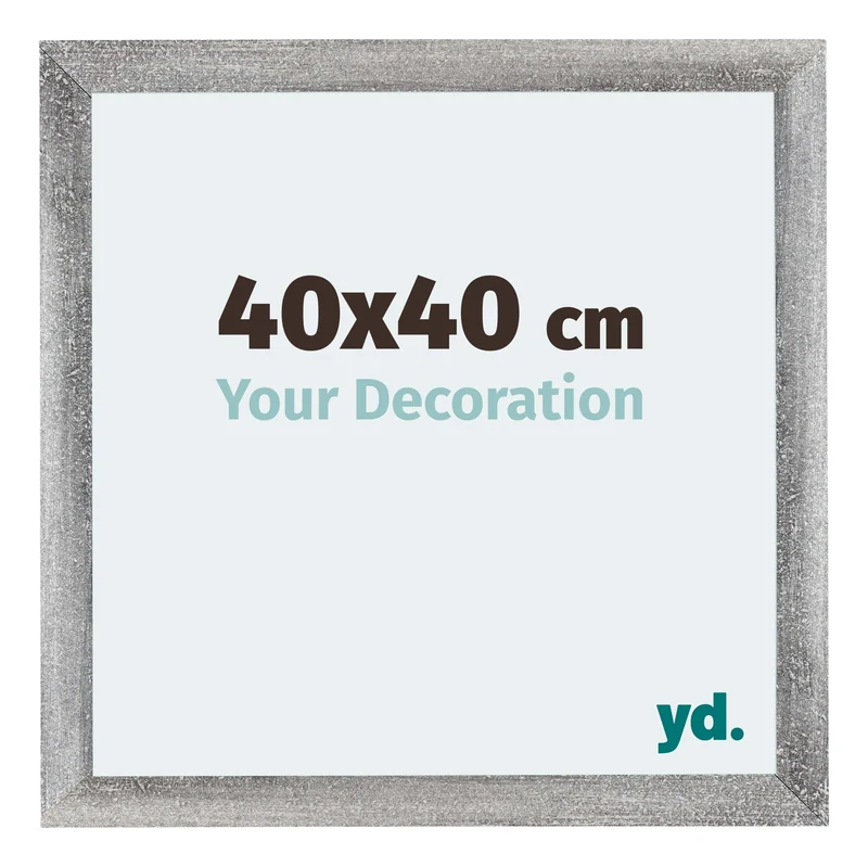 Bilderrahmen 40x40 cm - Grau Gewischt - MDF - Mura
