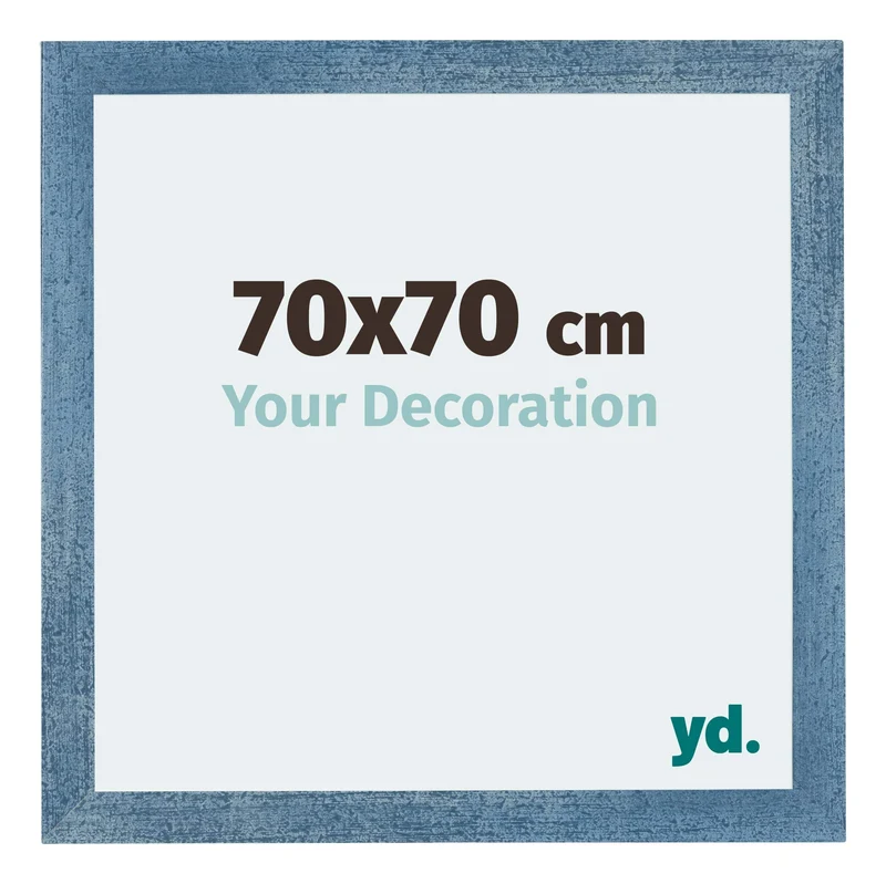 Bilderrahmen 70x70 cm - Hellblau Gewischt - MDF - Mura