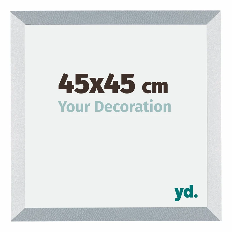 Bilderrahmen 45x45 cm - Aluminium - Gebürstet - MDF - Mura