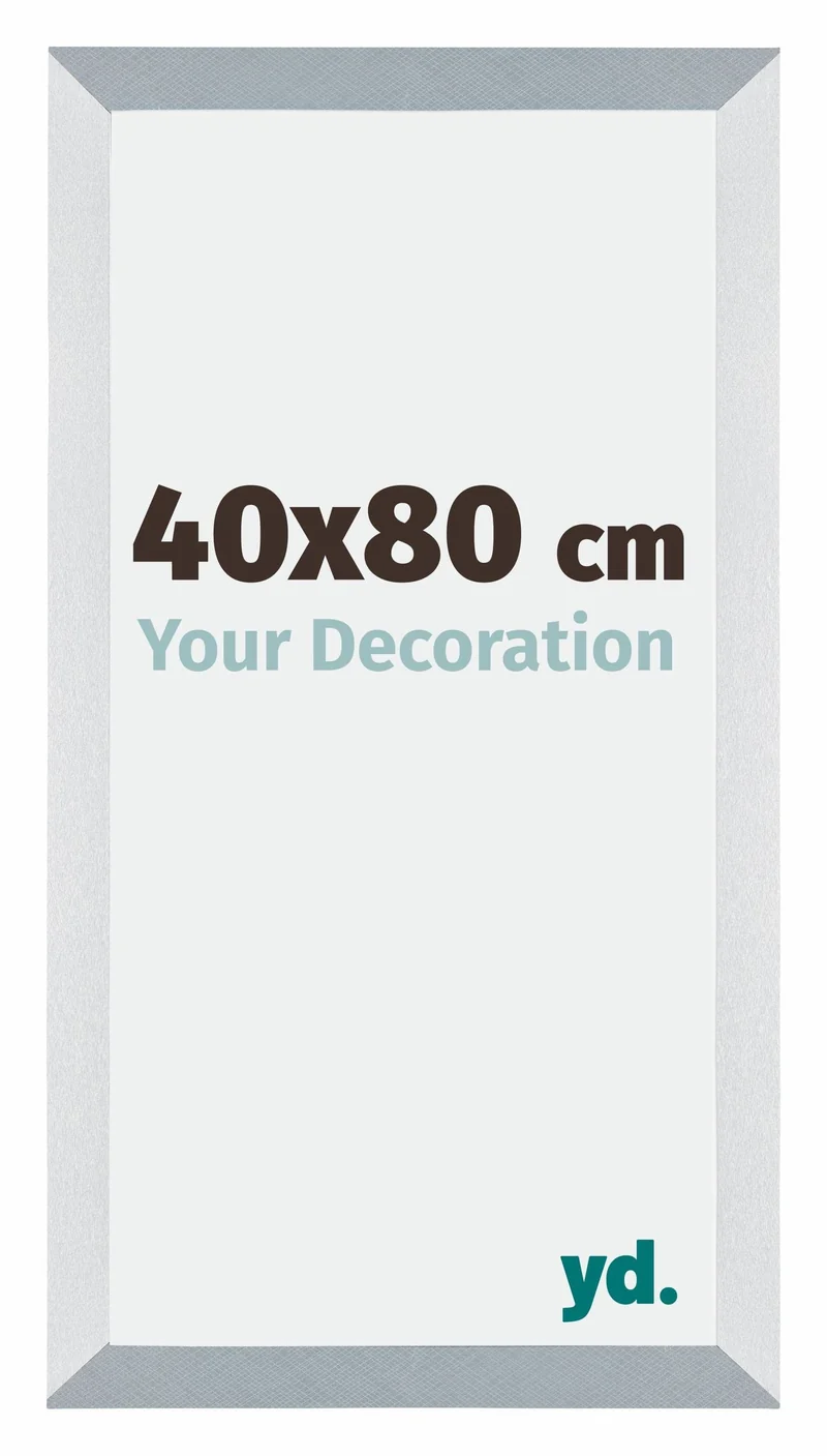 Bilderrahmen 40x80 cm - Aluminium - Gebürstet - MDF - Mura