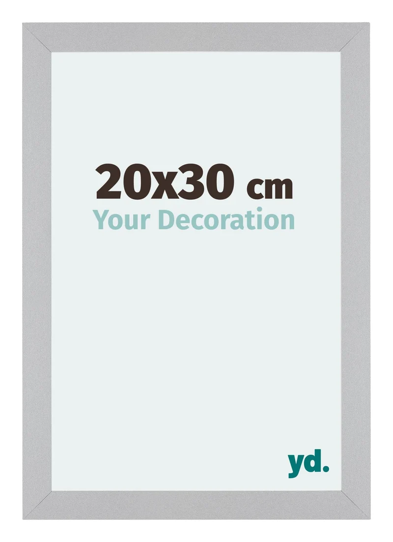 Bilderrahmen 20x30 cm - Silber Matt - MDF - Mura