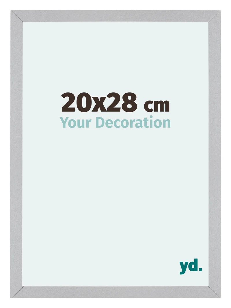 Bilderrahmen 20x28 cm - Silber Matt - MDF - Mura