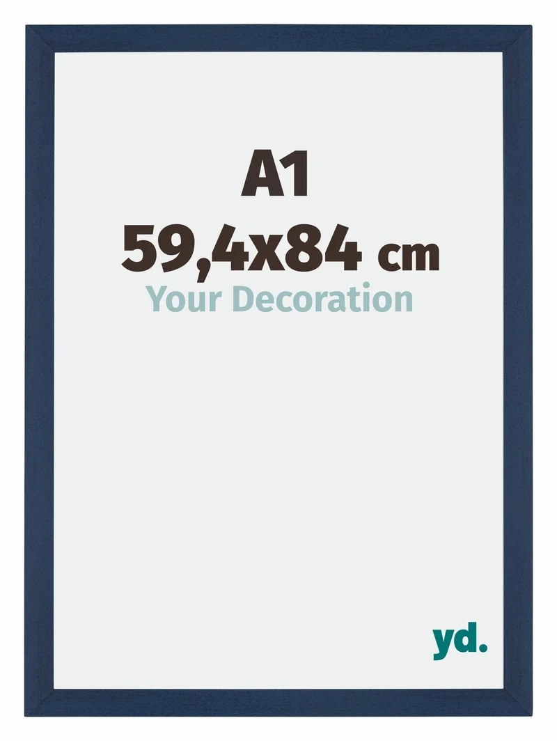 Bilderrahmen A1 - 59,4x84 cm - Dunkelblau Gewischt - MDF - Mura