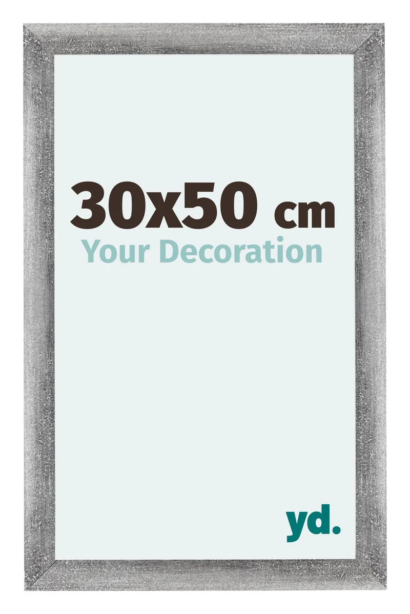 Bilderrahmen 30x50 cm - Grau Gewischt - MDF - Mura