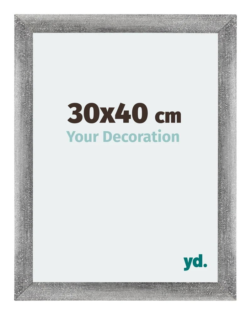 Bilderrahmen 30x40 cm - Grau Gewischt - MDF - Mura