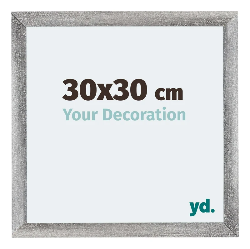 Bilderrahmen 30x30 cm - Grau Gewischt - MDF - Mura