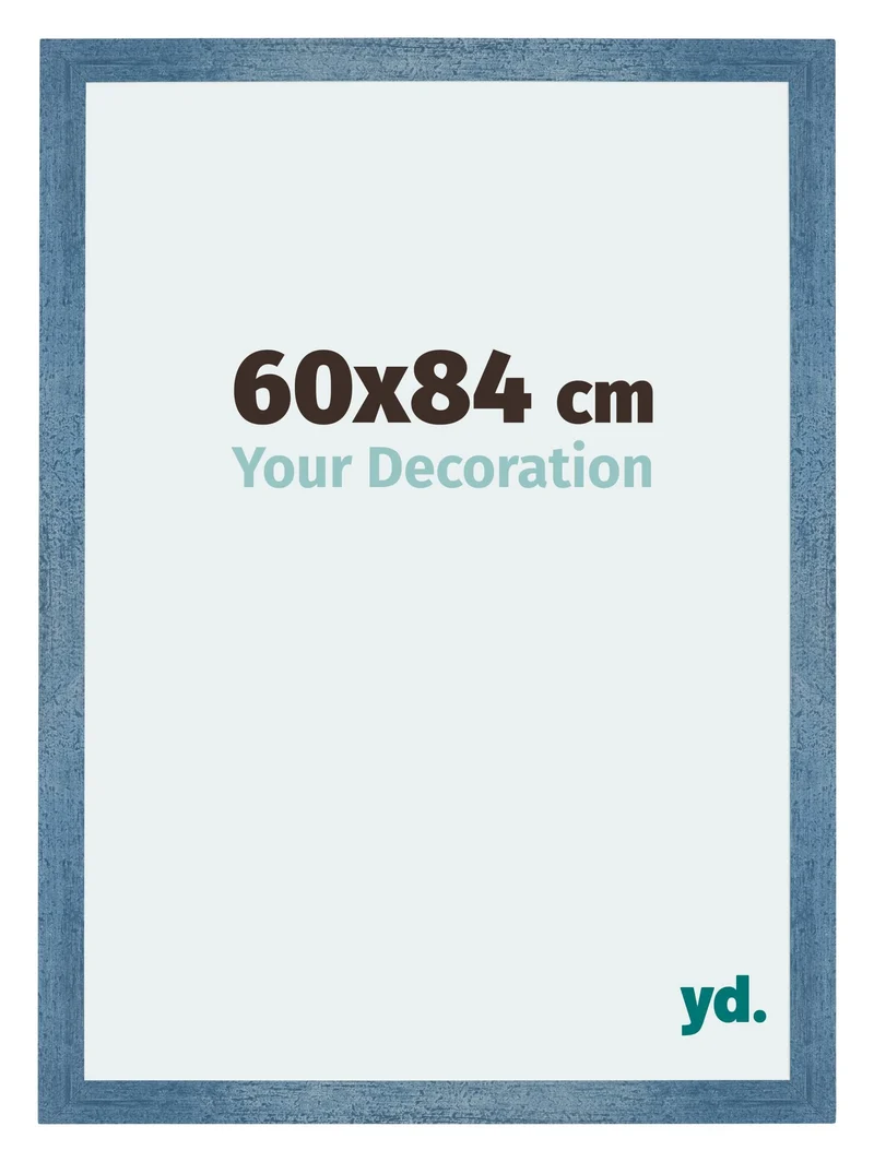 Bilderrahmen 60x84 cm - Hellblau Gewischt - MDF - Mura