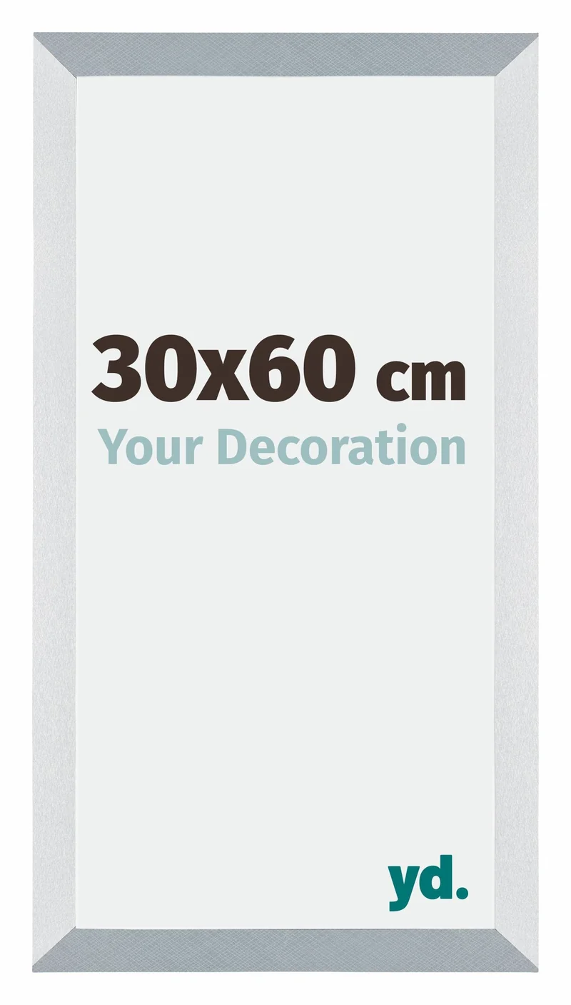 Bilderrahmen 30x60 cm - Aluminium - Gebürstet - MDF - Mura