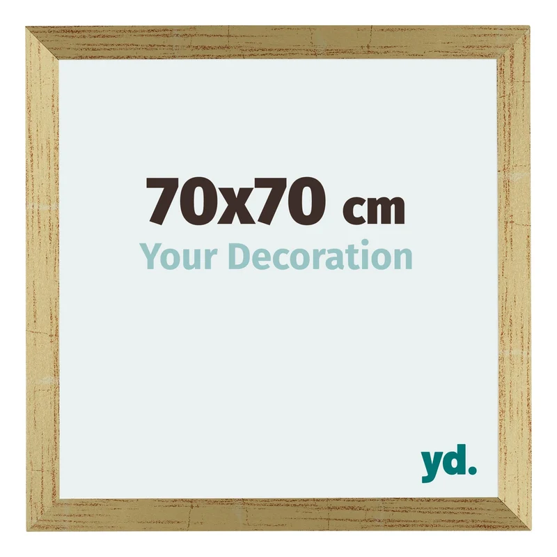 Bilderrahmen 70x70 cm - Goldglanz - MDF - Mura