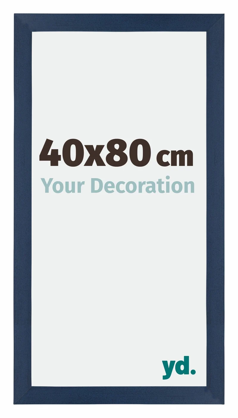 Bilderrahmen 40x80 cm - Dunkelblau Gewischt - MDF - Mura