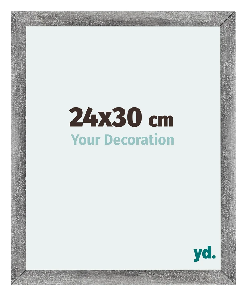 Bilderrahmen 24x30 cm - Grau Gewischt - MDF - Mura