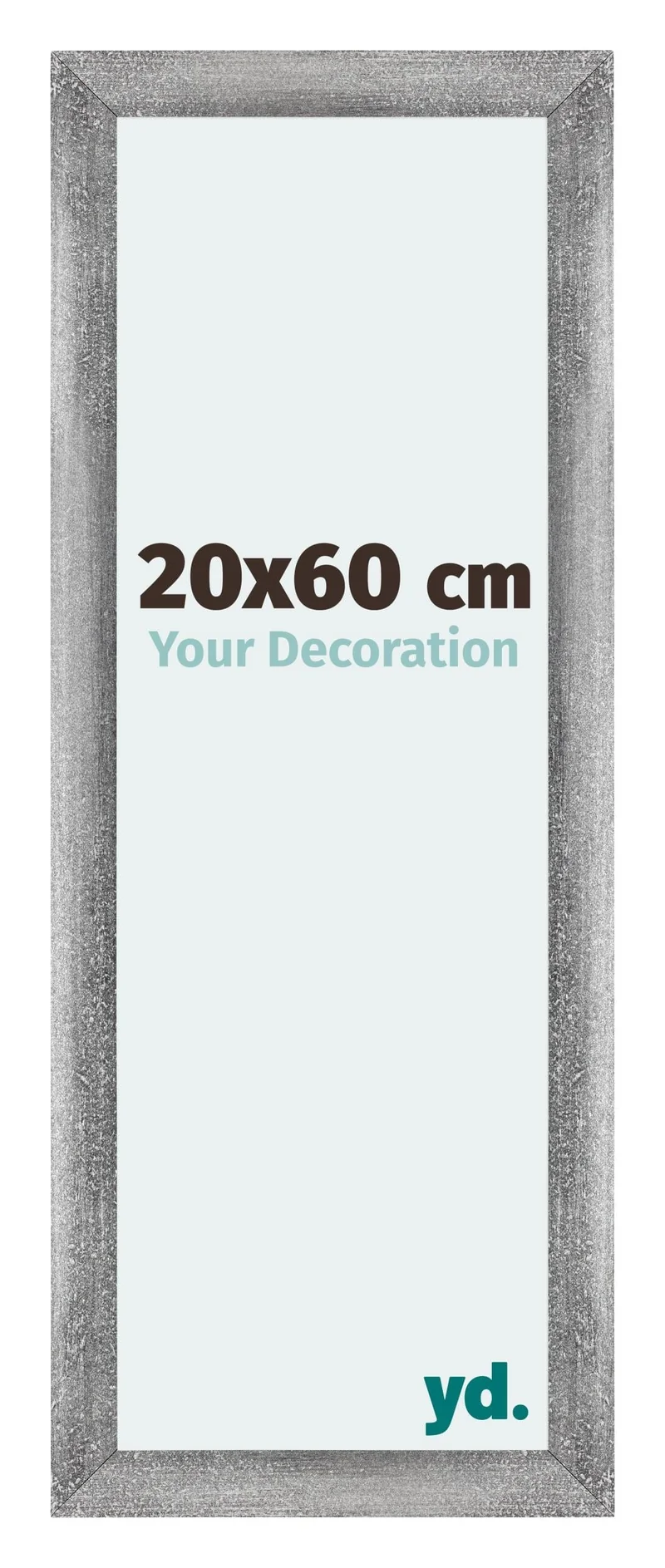 Bilderrahmen 20x60 cm - Grau Gewischt - MDF - Mura