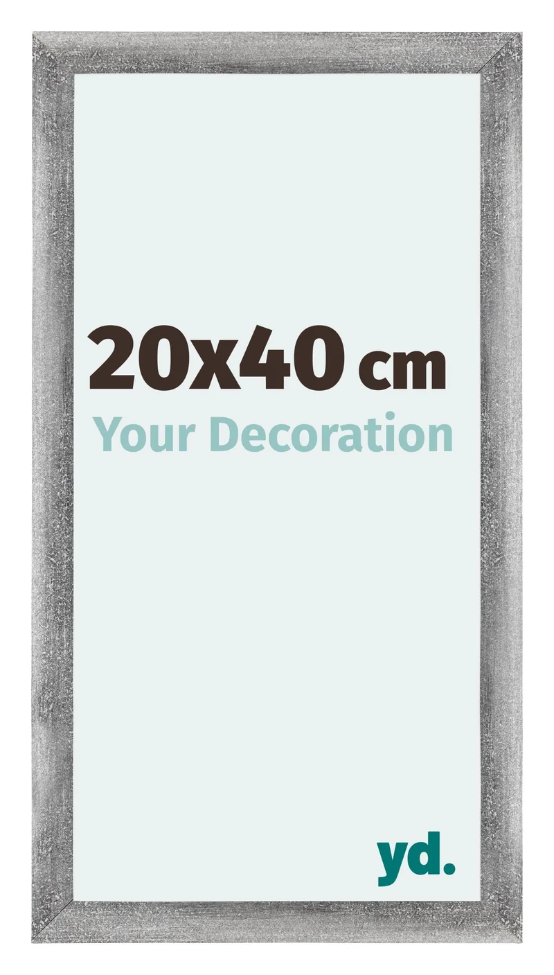Bilderrahmen 20x40 cm - Grau Gewischt - MDF - Mura