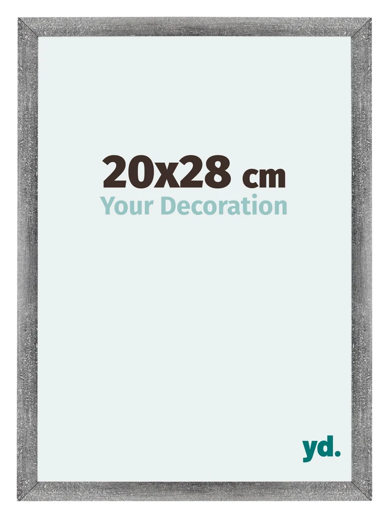 Bilderrahmen 20x28 cm - Grau Gewischt - MDF - Mura