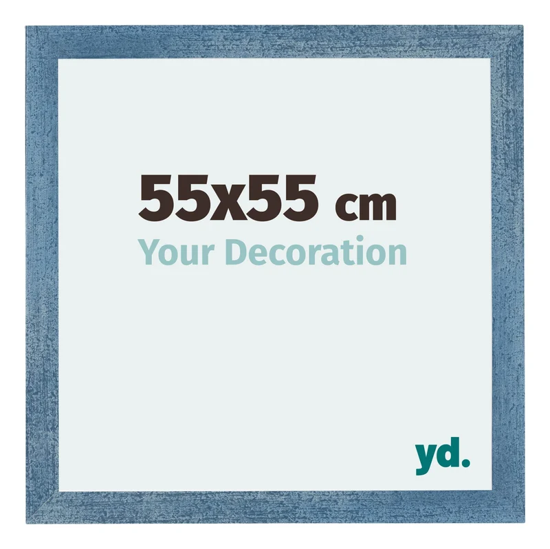 Bilderrahmen 55x55 cm - Hellblau Gewischt - MDF - Mura