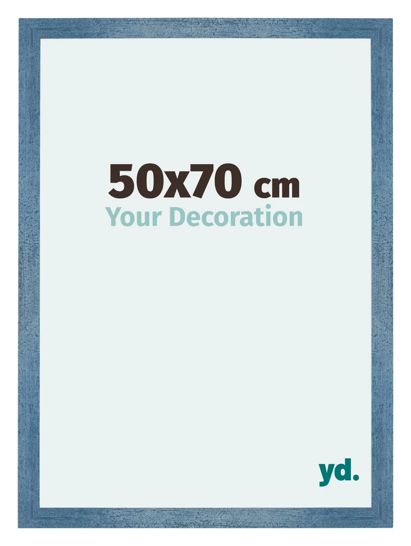 Bilderrahmen 50x70 cm - Hellblau Gewischt - MDF - Mura
