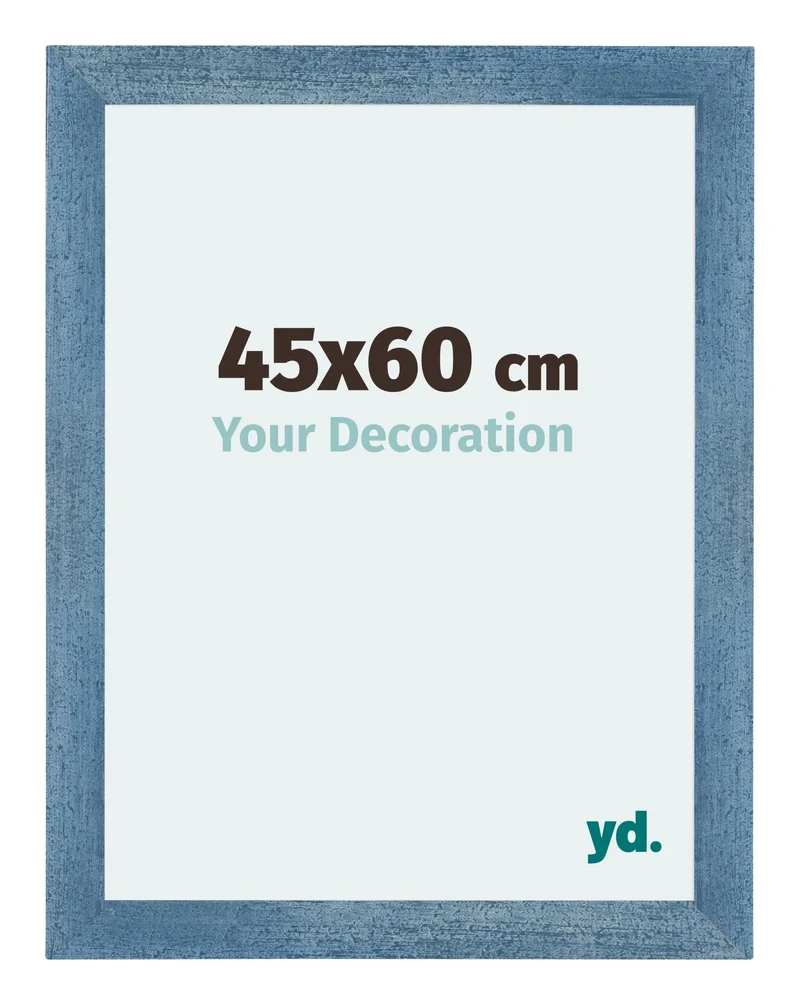 Bilderrahmen 45x60 cm - Hellblau Gewischt - MDF - Mura