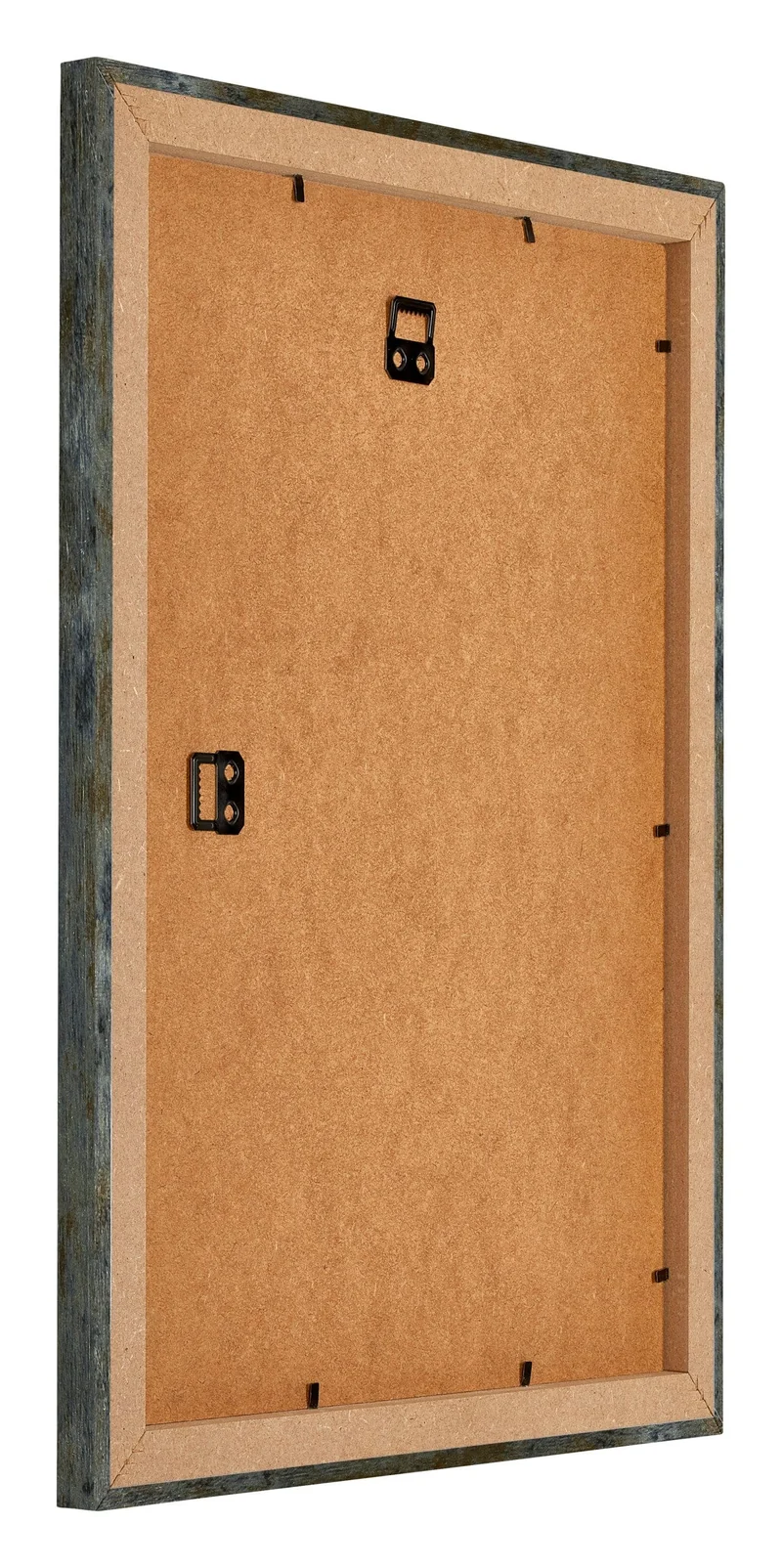 Bilderrahmen 60x80 cm - Blau Gold Meliert - MDF - Mura