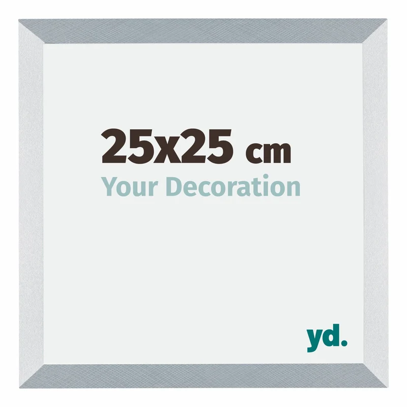 Bilderrahmen 25x25 cm - Aluminium - Gebürstet - MDF - Mura